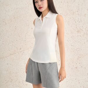 Quần short vải cotton dáng suông cạp chun có túi thời trang